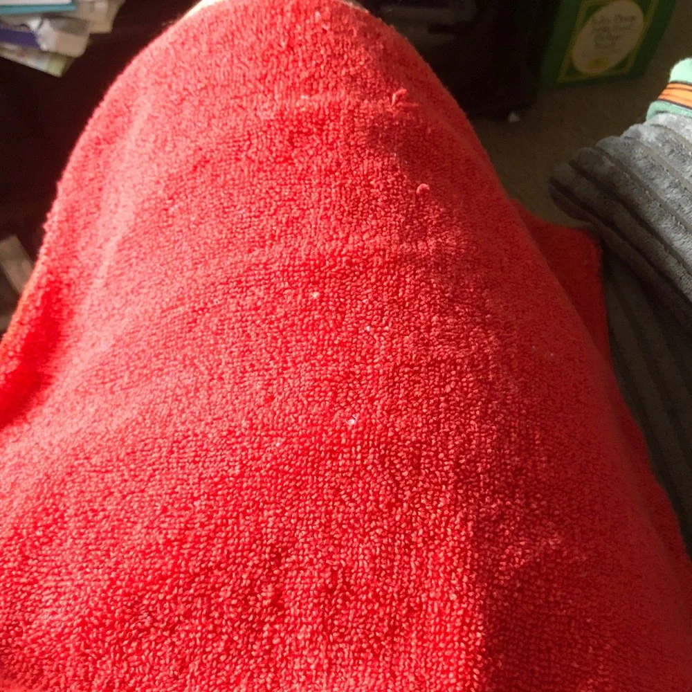 Bright Red Plush wash cloth